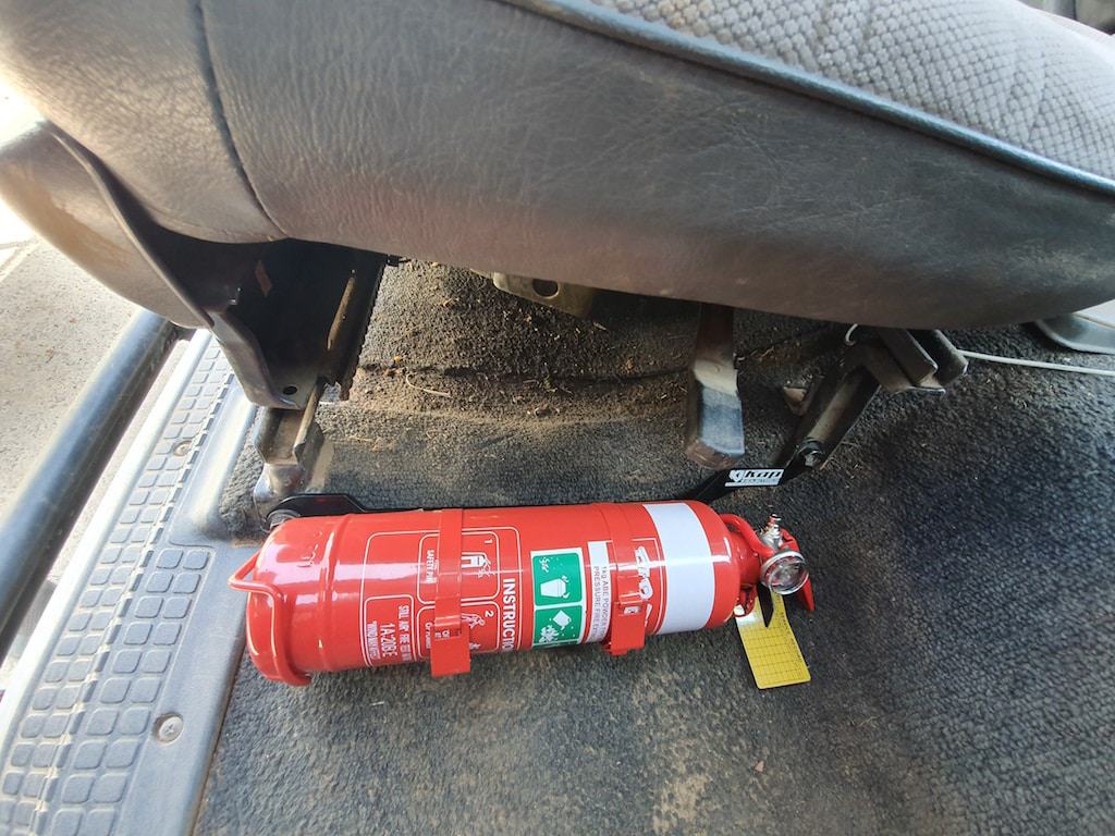 Kap Industries Fire Extinguisher Bracket to suit Nissan Patrol GQ - KI-PAT-GQ-RHS