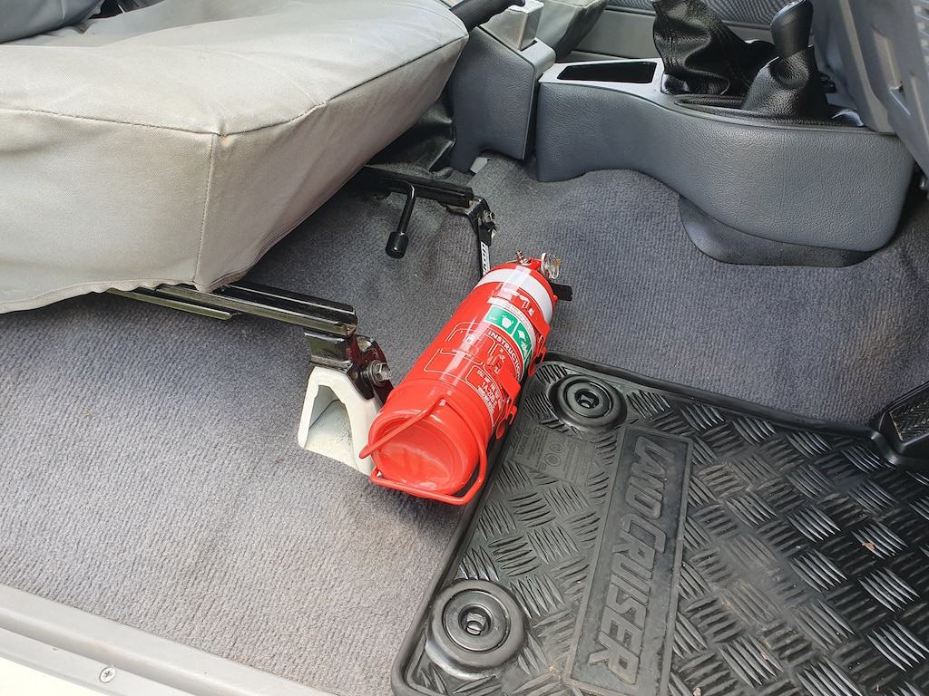 Kap Industries Fire Extinguisher Bracket to suit Toyota Landcruiser 70 Series Pre DPF - KI-LC-79-PREDPF