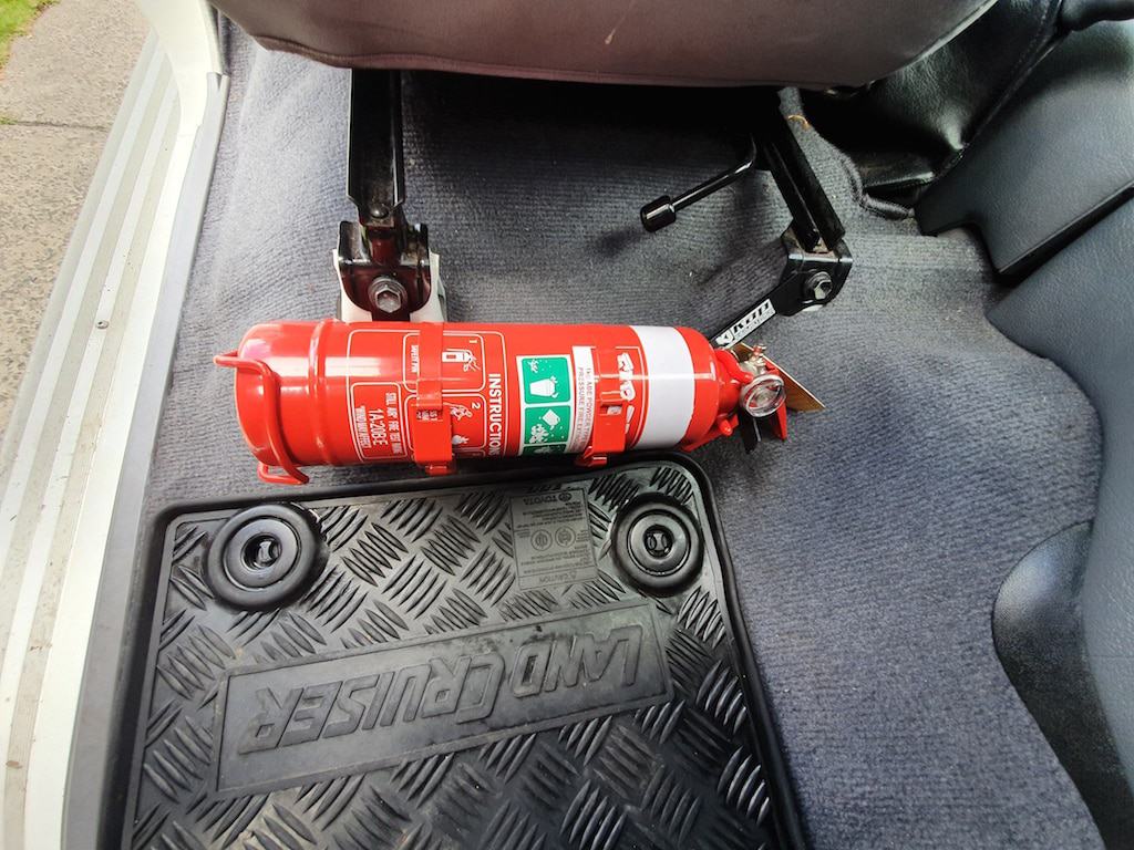 Kap Industries Fire Extinguisher Bracket to suit Toyota Landcruiser 70 Series Pre DPF - KI-LC-79-PREDPF