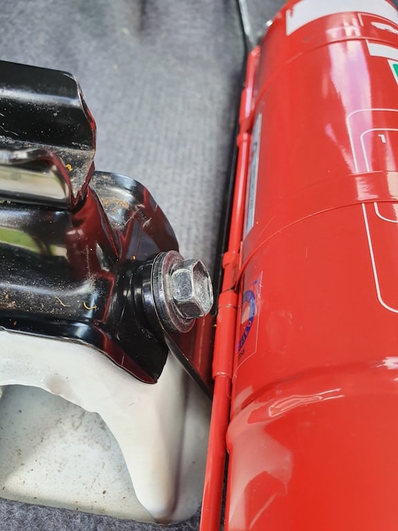 Kap Industries Fire Extinguisher Bracket to suit Toyota Landcruiser 70 Series Pre DPF - KI-LC-79-PREDPF
