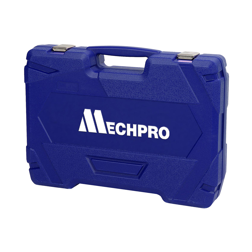Mechpro Blue Automotive Tool Kit Metric/SAE 1/4In, 3/8In & 1/2In Drive 128pc - MP220KCRV