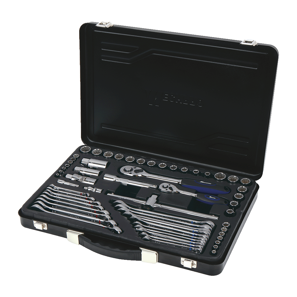 Mechpro Blue Socket Set Metric/SAE 1/4In & 1/2In Drive 60pc - MPBSK109K