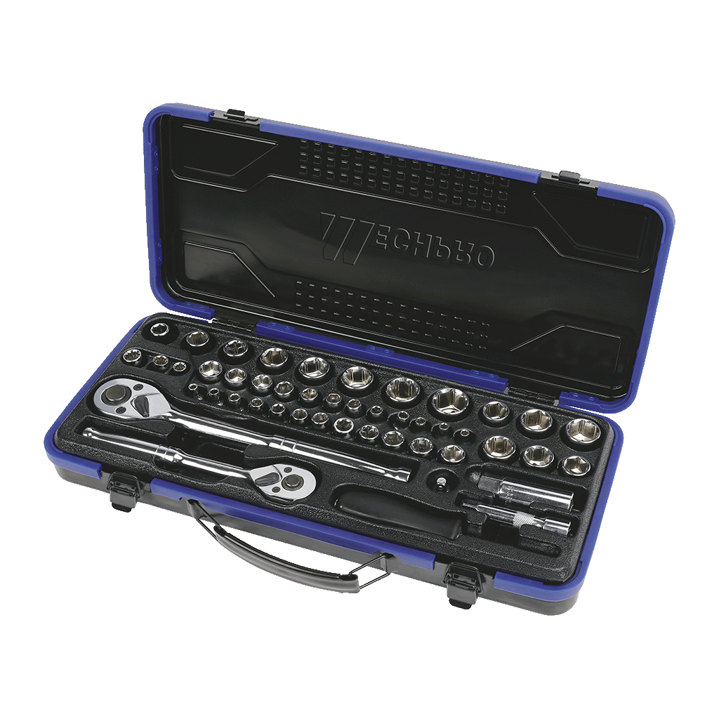 Mechpro Blue Socket Rail Set Metric 1/2In Drive 10pc - MPBSK118K