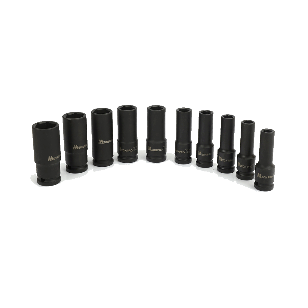 Mechpro Blue Deep Impact Socket Set Metric 1/2In Drive 10pc - MPBSK139K