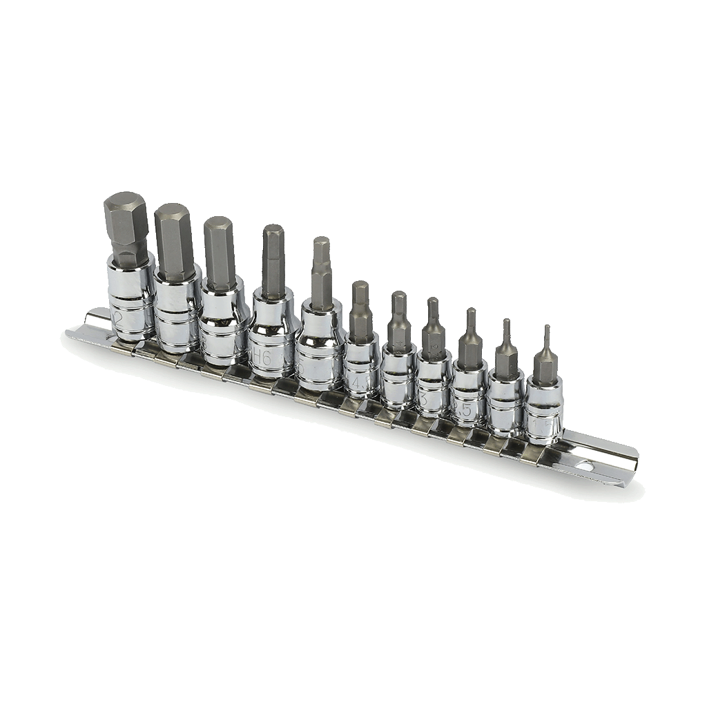 Mechpro Blue Socket Rail Hex Set 11pc - MPBSK140K