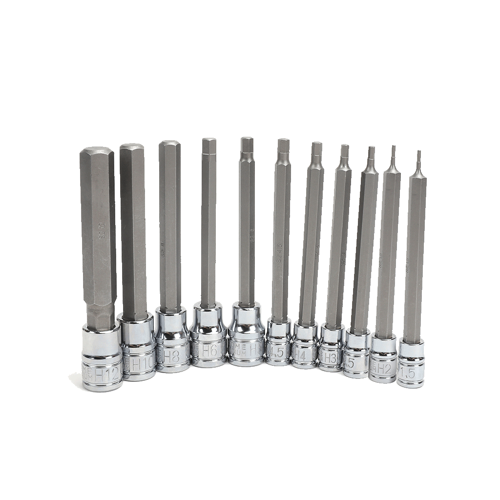 Mechpro Blue Socket Rail Hex Key Extra Long Set 11pc - MPBSK146K