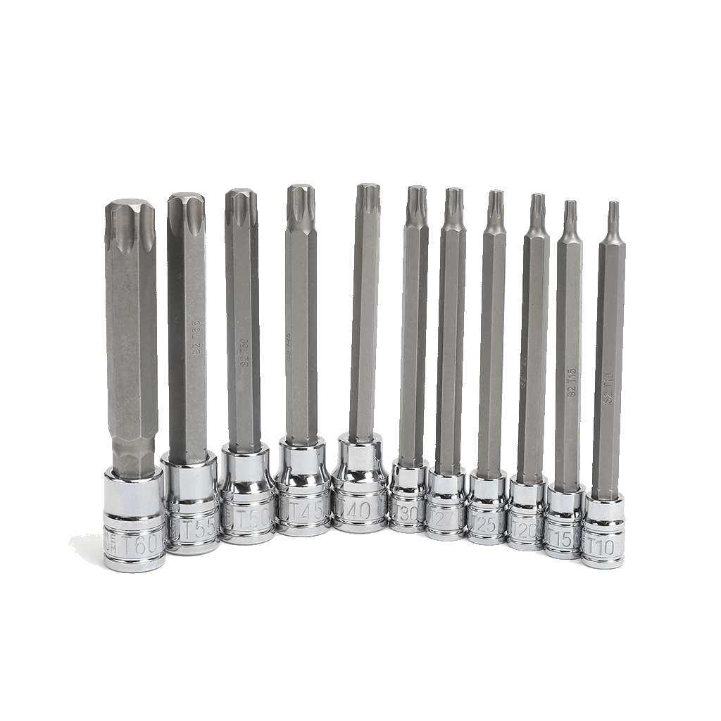 Mechpro Blue Socket Rail Torx Key Extra Long Set 11pc - MPBSK147K