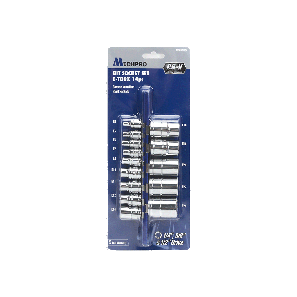 Mechpro Blue Socket Set E-Torx 14pc - MPBSK148K