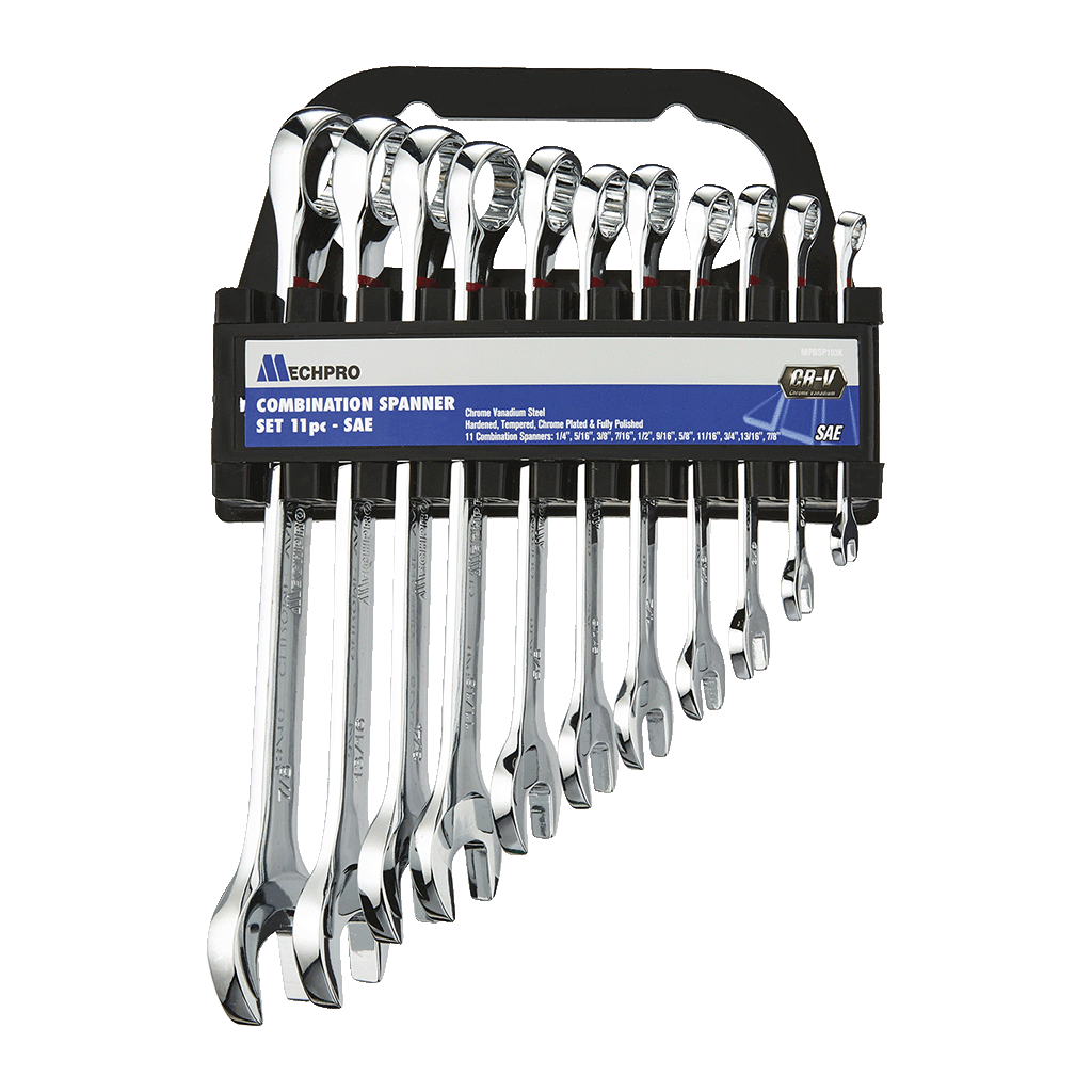 Mechpro Blue Combination Spanner Set SAE 11pc - MPBSP103K