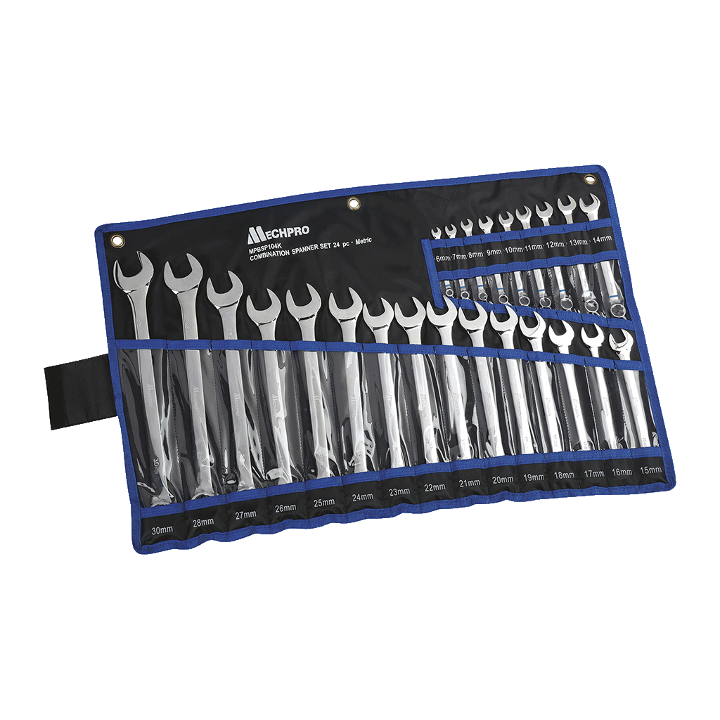 Mechpro Blue Combination Spanner Set Metric/SAE 22pc - MPBSP105K