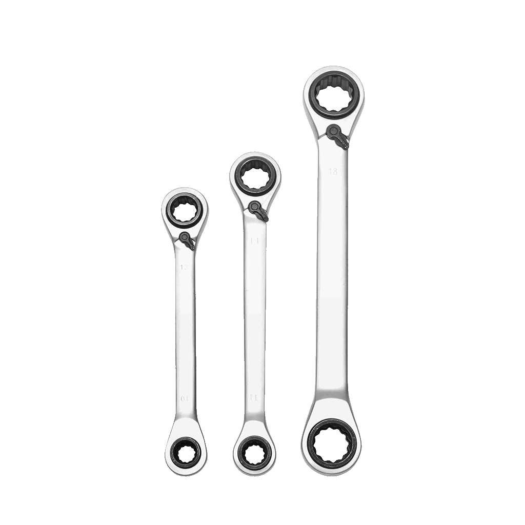 Mechpro Blue 4-In-1 Ratchet Wrench Set Metric 3pc - MPBSP114K