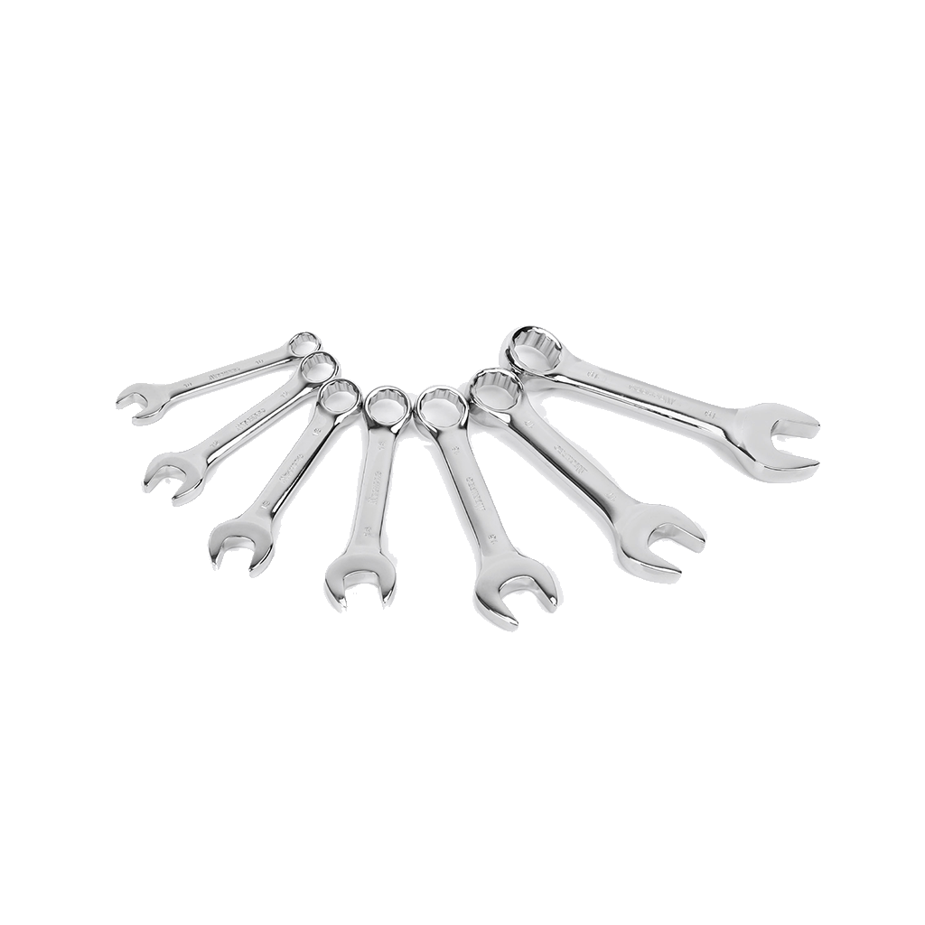 Mechpro Blue Stubby Combination Spanner Set Metric 7pc MPBSP116K - MPBSP116K