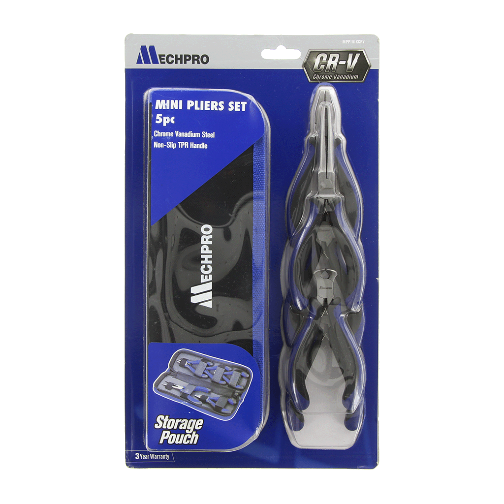 Mechpro Blue Mini Pliers Set 5pc - MPP101KCRV