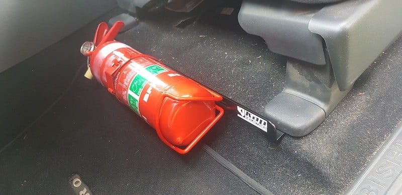 Kap Industries Fire Extinguisher Bracket to suit Mitsubishi Pajero - KI-PAJ-G3-G4-LHS