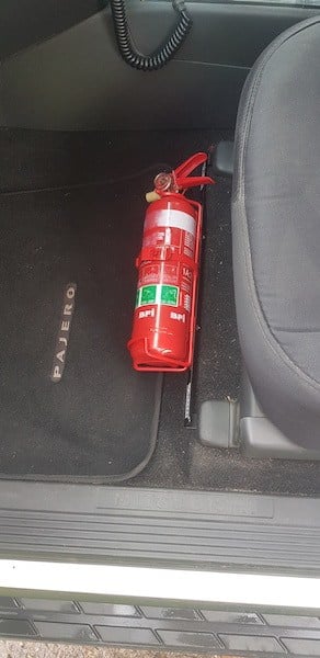 Kap Industries Fire Extinguisher Bracket to suit Mitsubishi Pajero - KI-PAJ-G3-G4-RHS