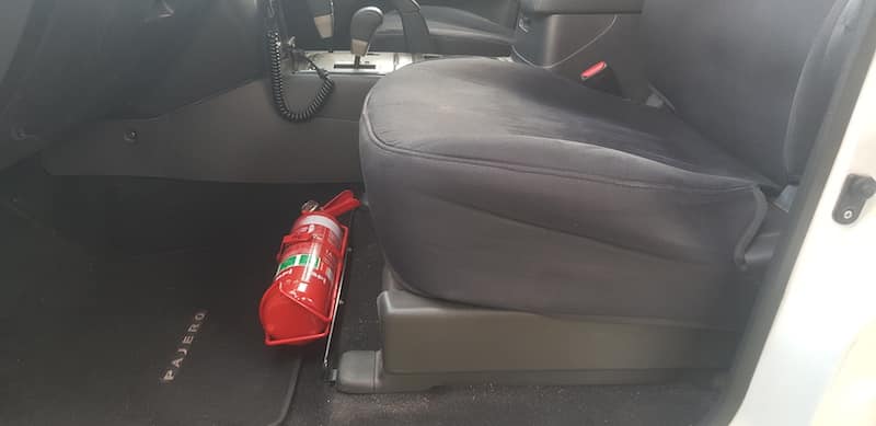 Kap Industries Fire Extinguisher Bracket to suit Mitsubishi Pajero - KI-PAJ-G3-G4-RHS