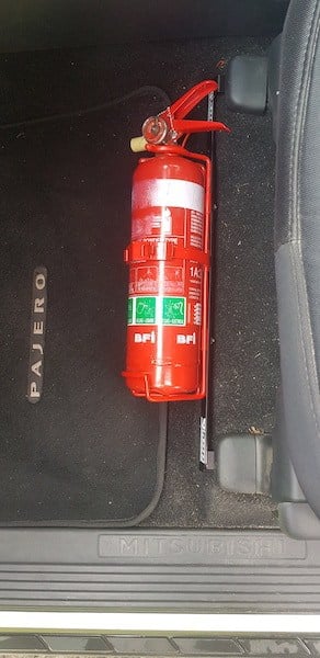Kap Industries Fire Extinguisher Bracket to suit Mitsubishi Pajero - KI-PAJ-G3-G4-RHS