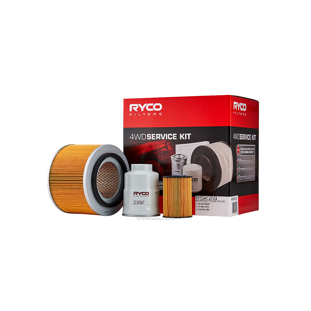 Ryco 4WD Filter Kit to suit Nissan Patrol GU IV ZD30DDTi - RSK24