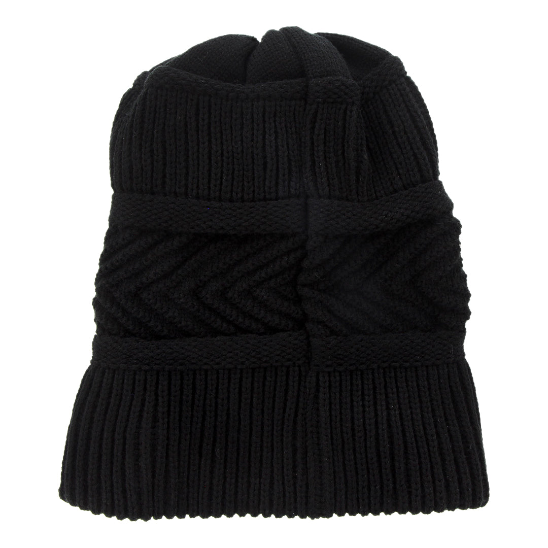 Snatch Arctic Cable Knit Beanie Black - SU7404BKOSFM