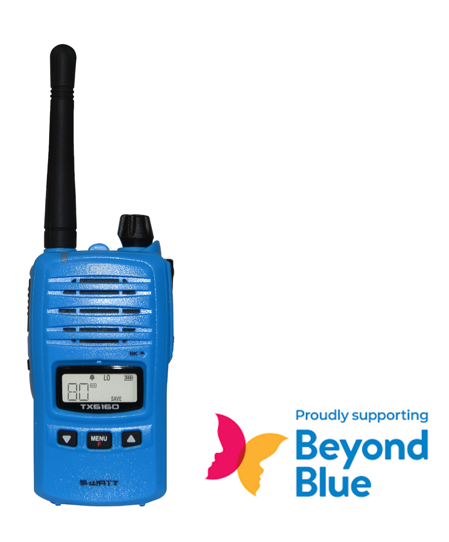 GME 5 Watt IP67 UHF CB Handheld Radio Beyond Blue TX6160XBL