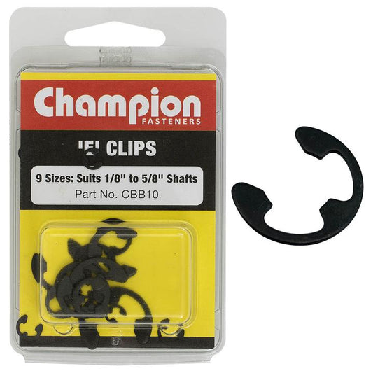 Champion Blister Assortment E Type Clips - CBB10