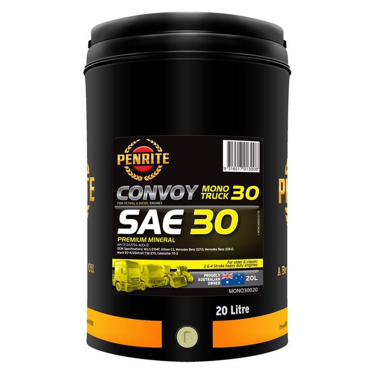 Penrite Mono Truck SAE 30 Monograde 20L - MONO30020