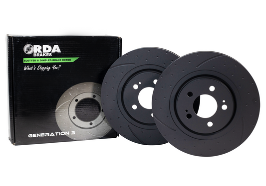 RDA Slotted And Dimpled Brake Rotor Pair 305mm Front - RDA7841D