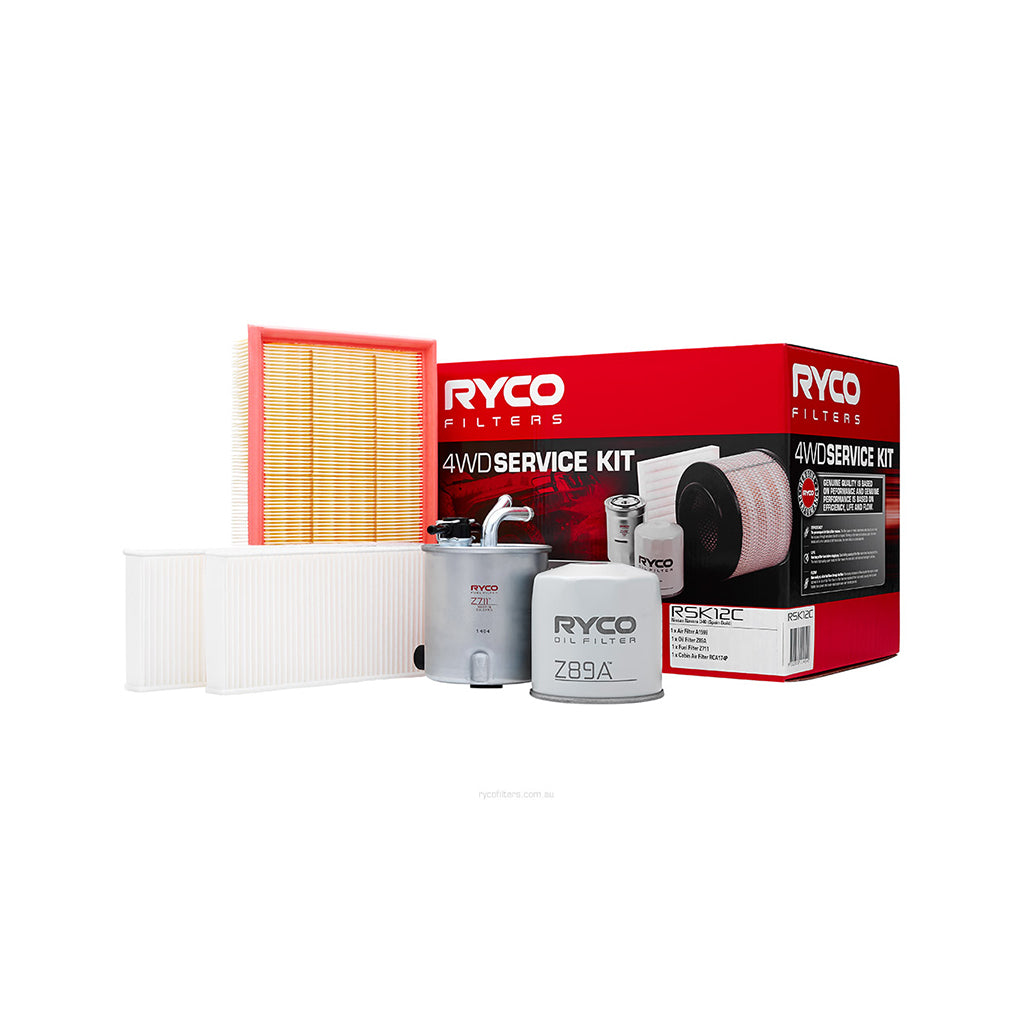 Ryco 4WD Filter Kit to suit Nissan Navara D40 (Spanish Built) - RSK12C