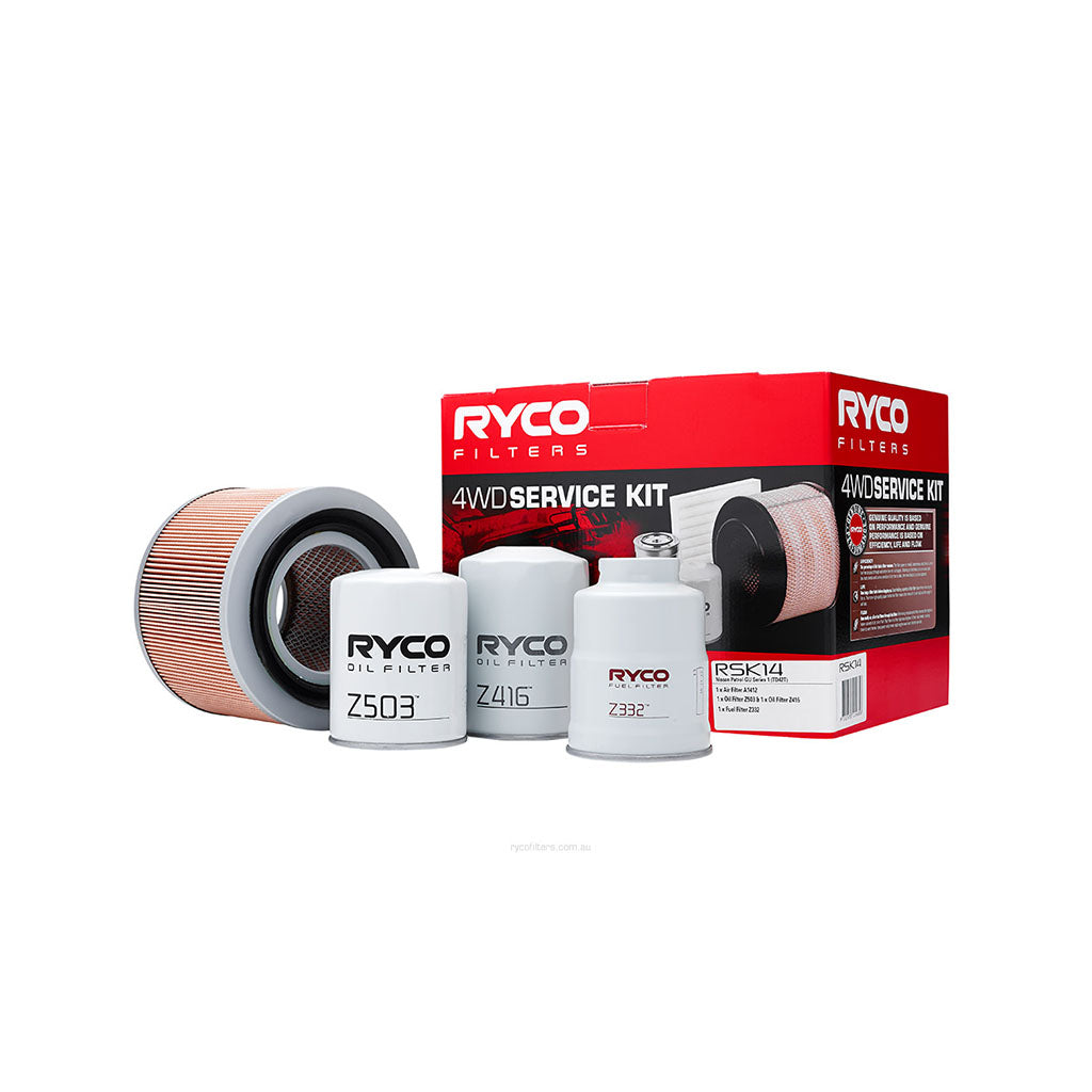 Ryco 4WD Filter Kit to suit Nissan Patrol GU Series 1 TD42T - RSK14