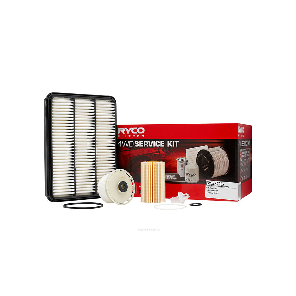 Ryco 4WD Filter Kit to suit Toyota Landcruiser VDJ76/8/9 2007 on - RSK15