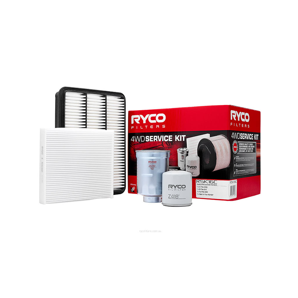 Ryco 4WD Filter Kit to suit Toyota Landcruiser Prado KDJ150/155 - RSK16C