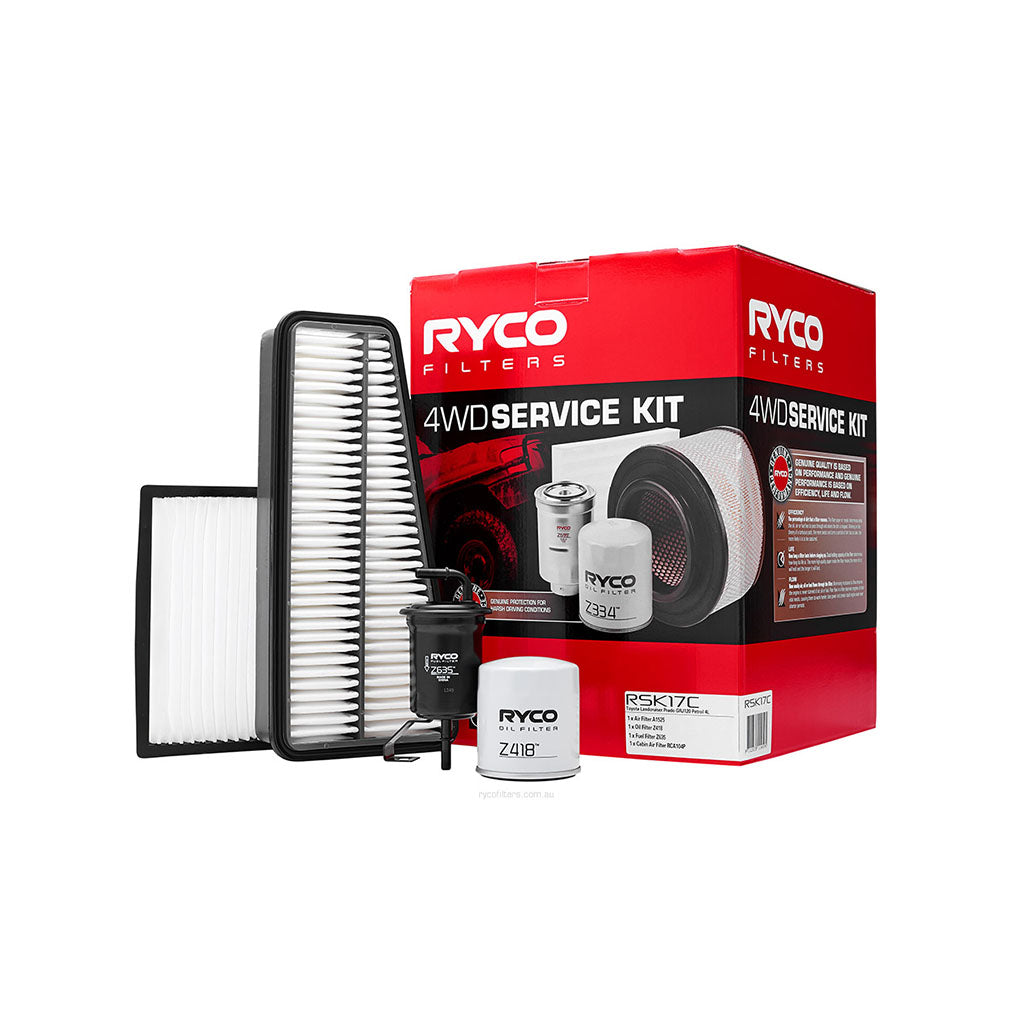 Ryco 4WD Filter Kit to suit Toyota Landcruiser Prado GRJ/RZJ120 - RSK17C