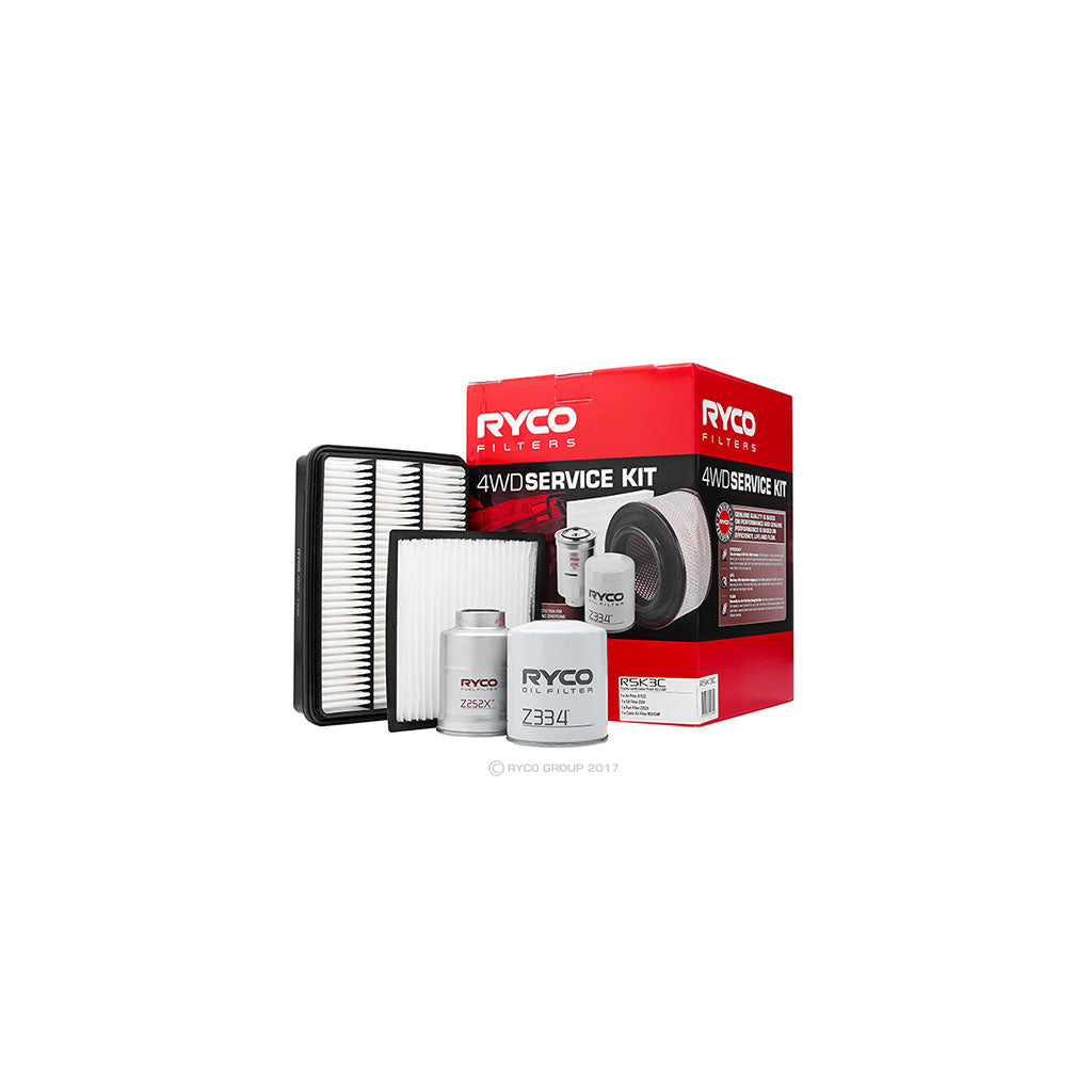 Ryco 4WD Filter Kit to suit Toyota Landcruiser Prado KZJ120R - RSK3C