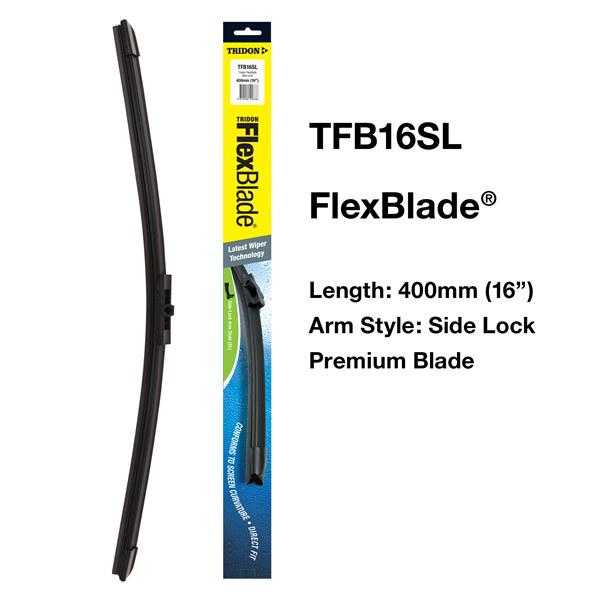 Tridon Flexblade Wiper Blade Side Lock 400mm - TFB16SL