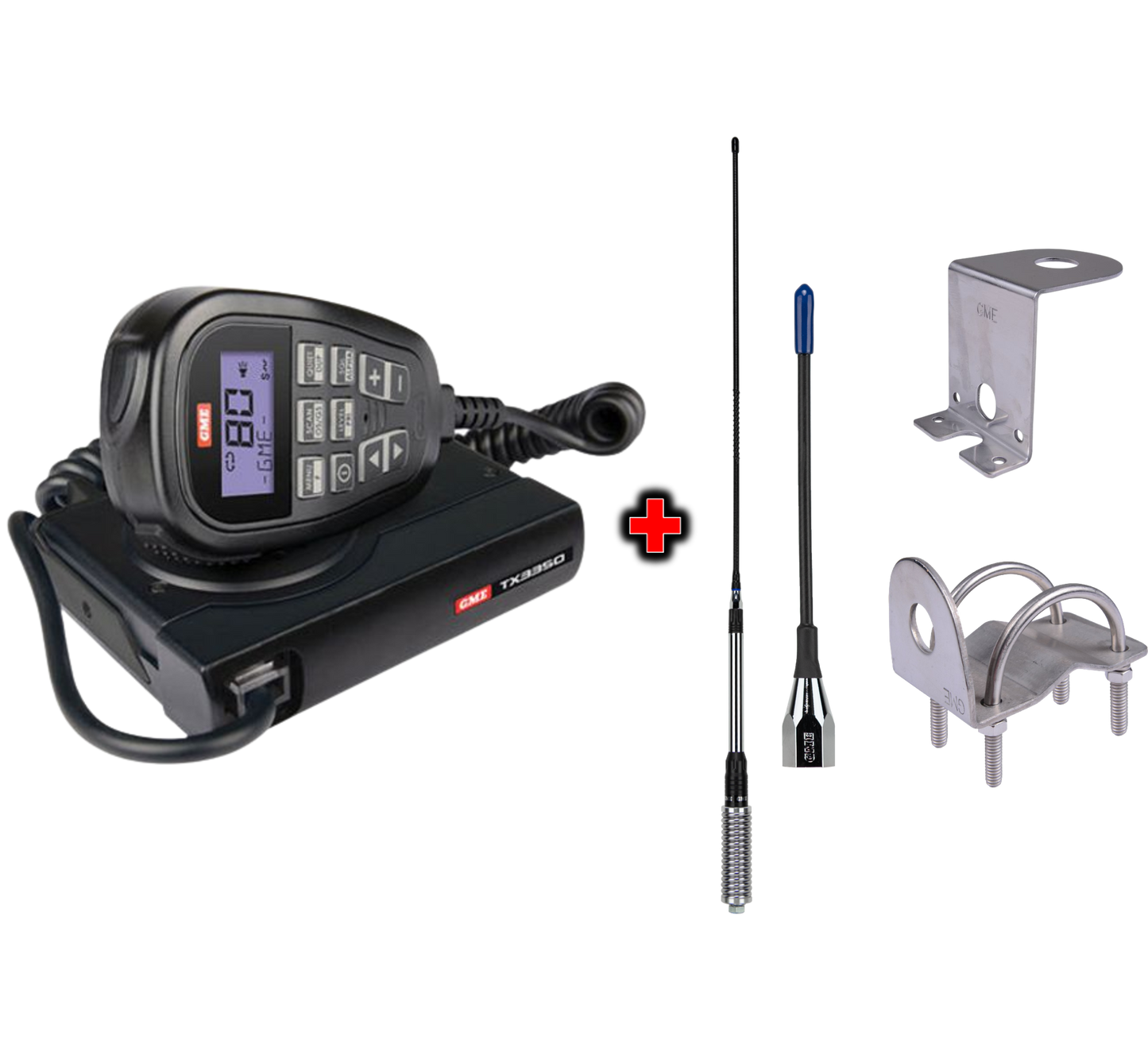 GME UHF CB Radio 5 Watt Compact Ultimate Value Pack - TX3350UVP