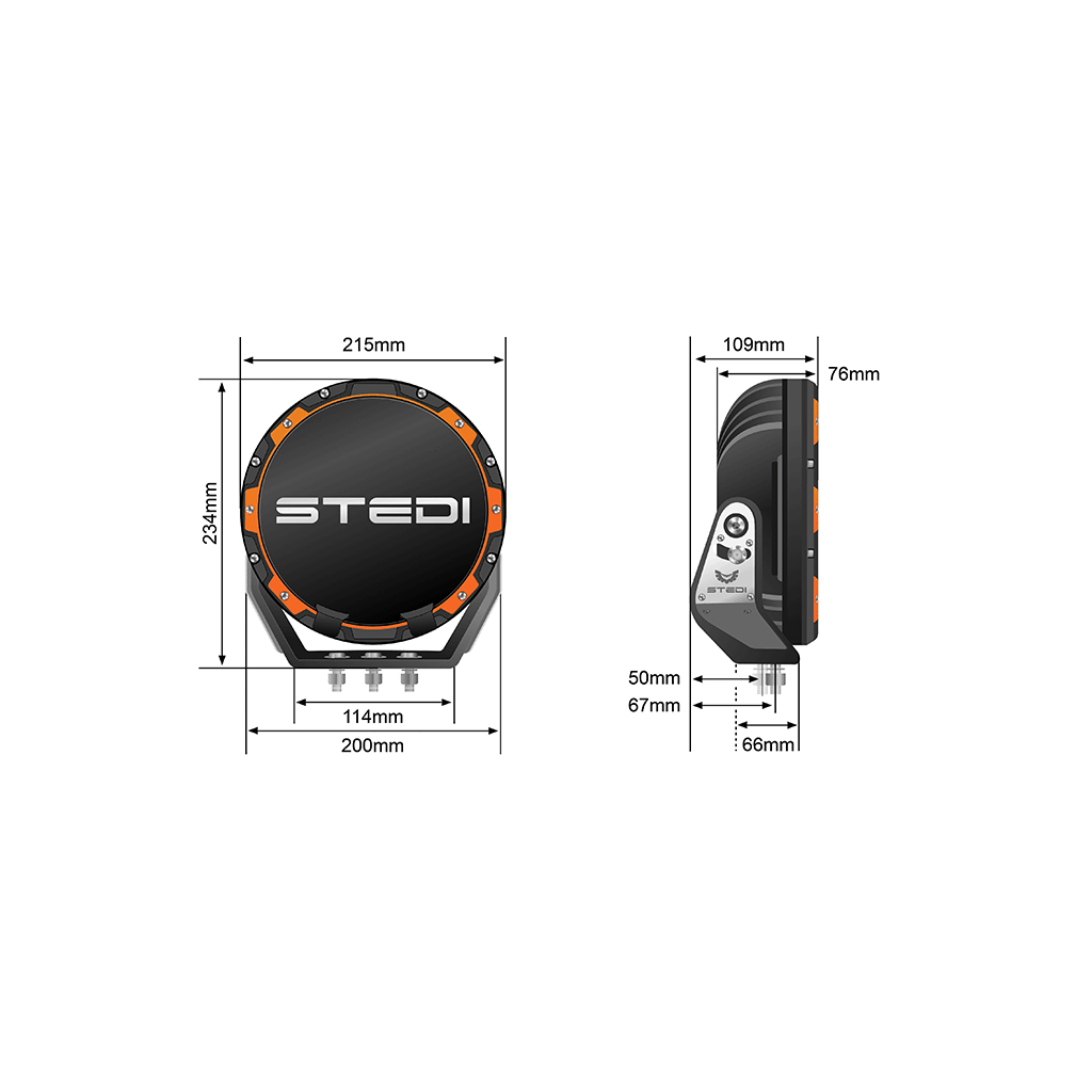 STEDI Type-X Pro LED Driving Lights - LEDTYPE-X-PRO